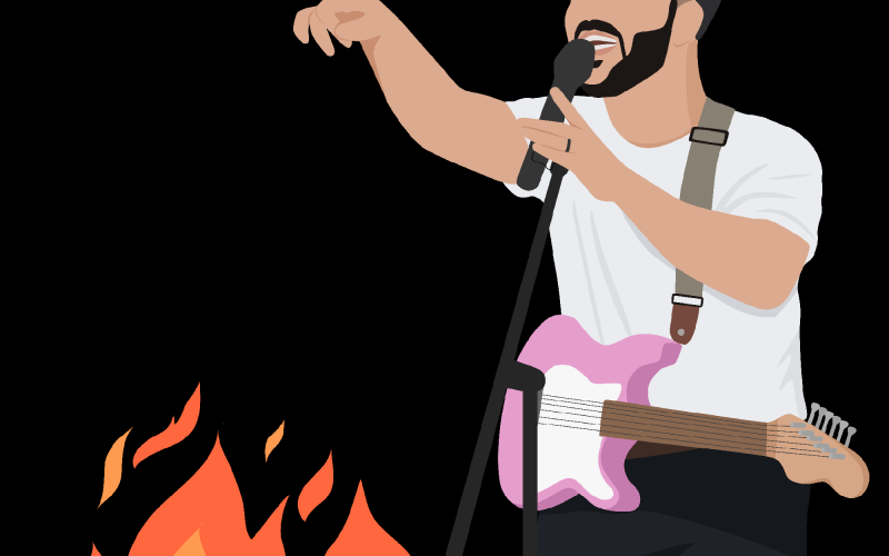 Empty Pinata Bonfire Art