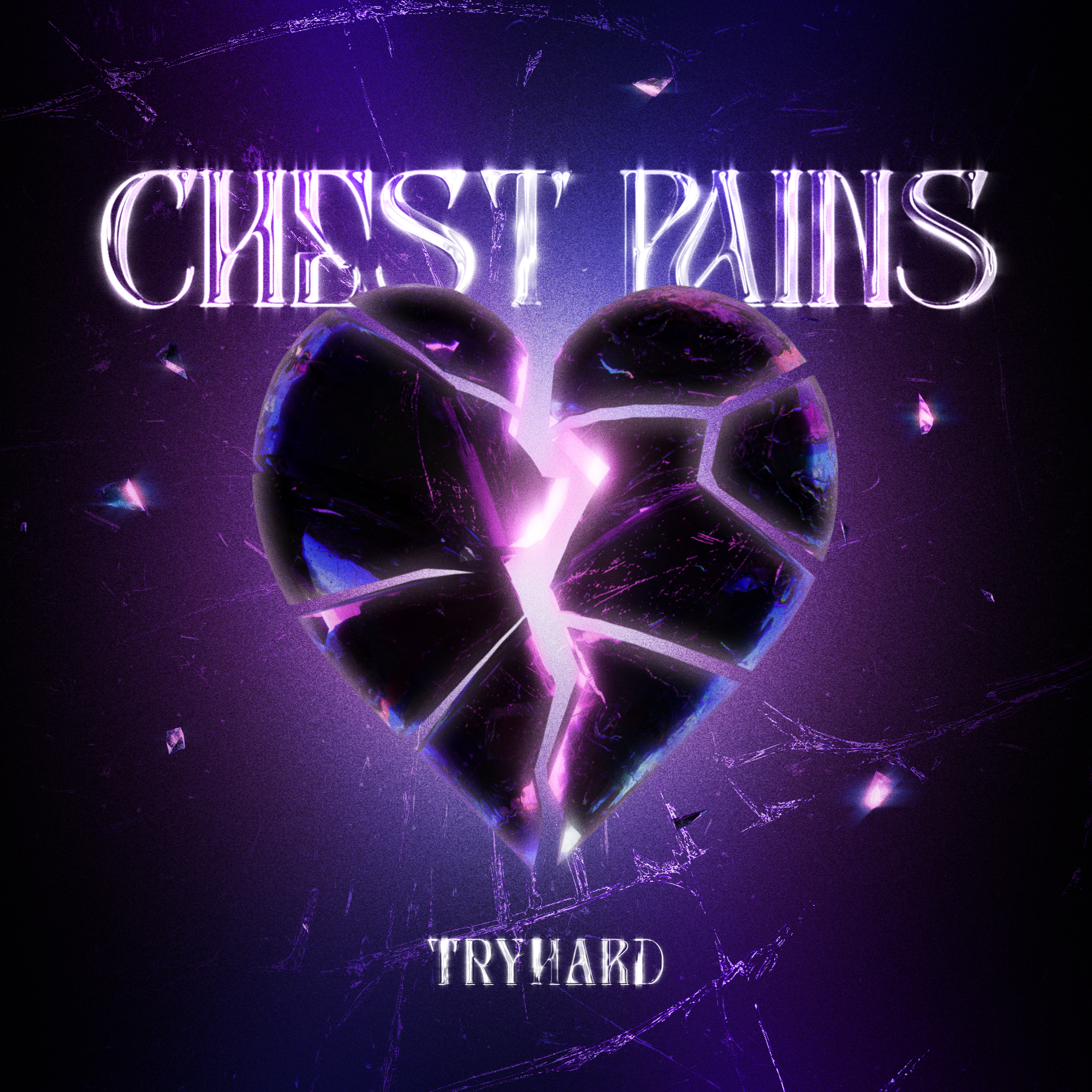 TRYHARD Returns with Electrifying Dance-Pop Confession "Chest Pains" TRYHARD Chest Pains Art