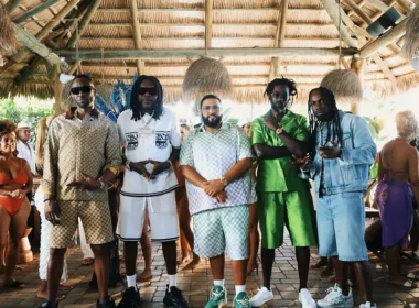 L-R [Bounty Killer, Vybz Kartel, DJ Khaled, Buju Banton & Mavado