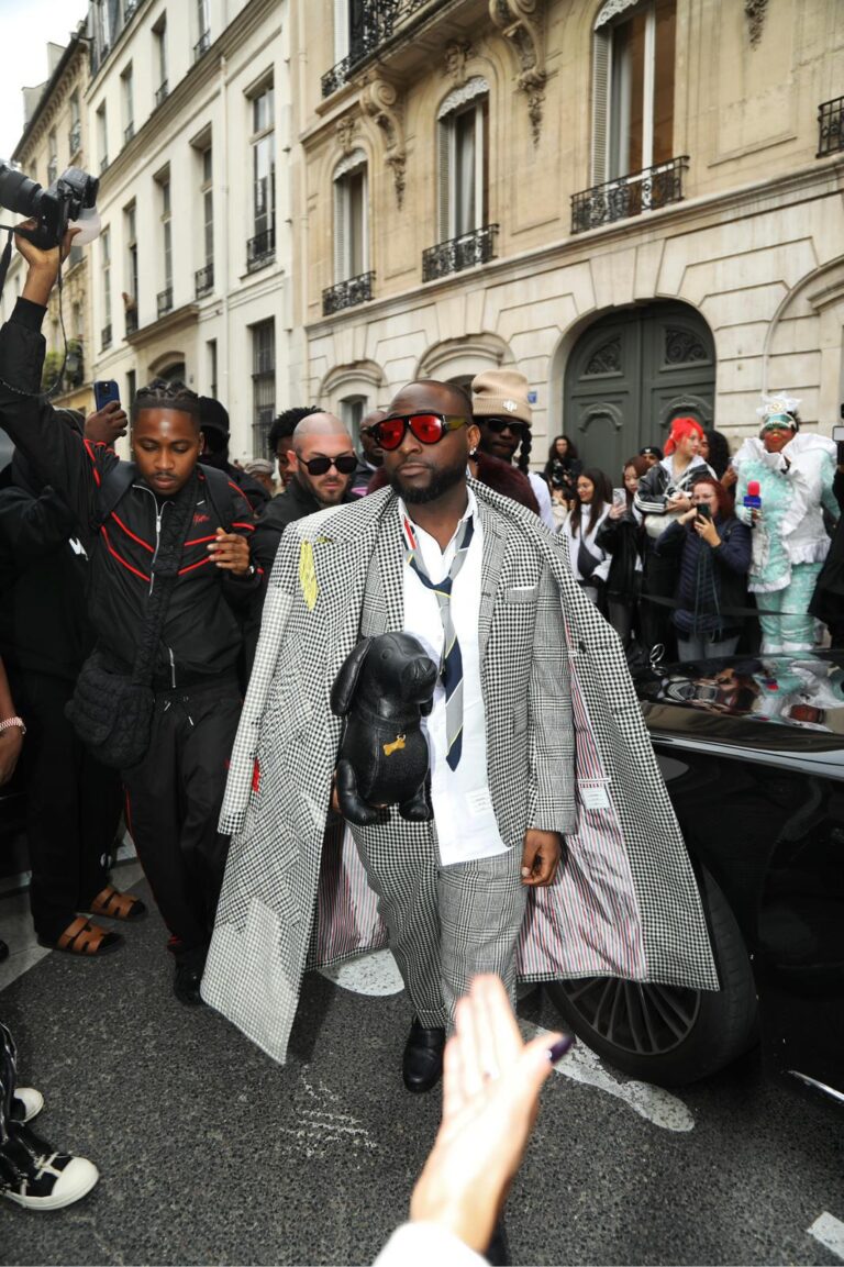 Davido Stuns at Paris Fashion Week in Thom Browne Styled by Le Jenke