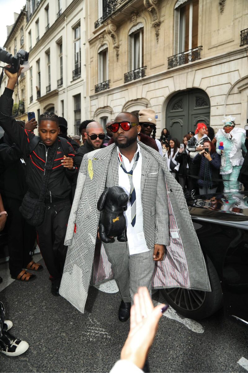 Davido Stuns at Paris Fashion Week in Thom Browne Styled by Le Jenke