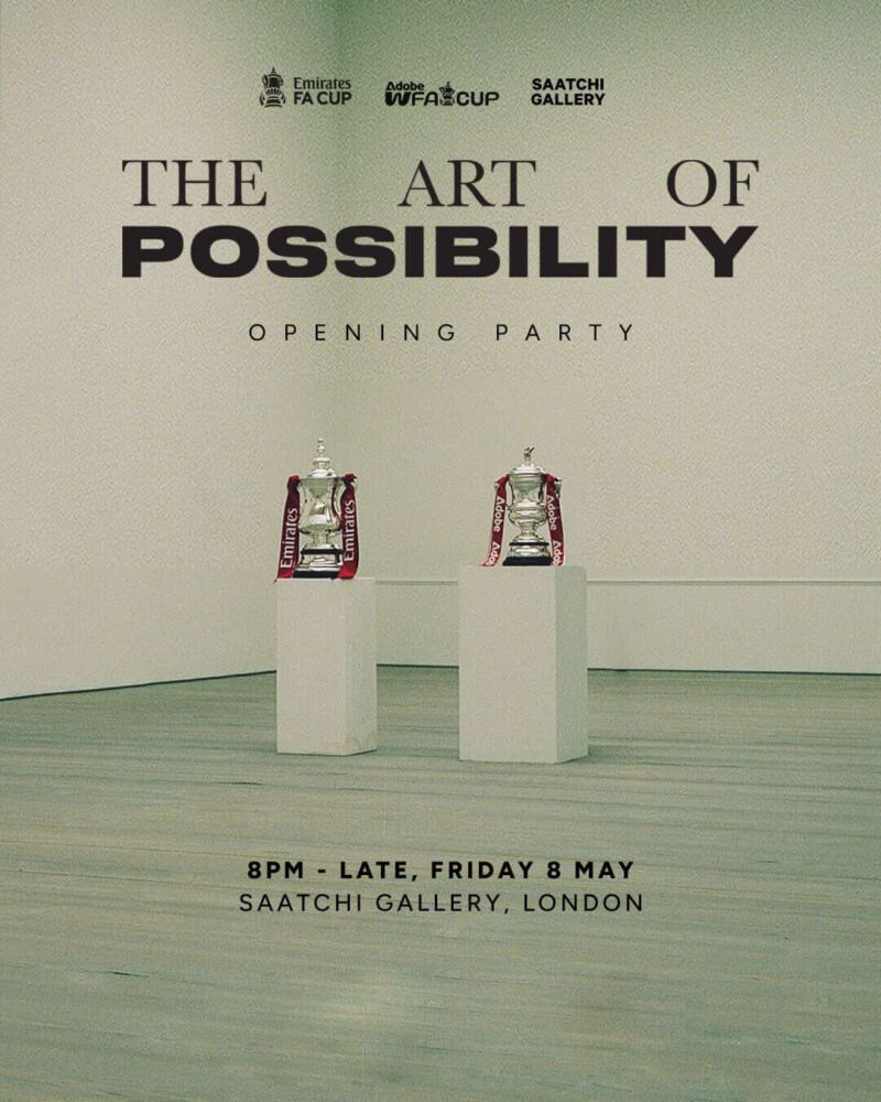 The Emirates FA Cup and the Saatchi Gallery launches “The Art Of Possibility”